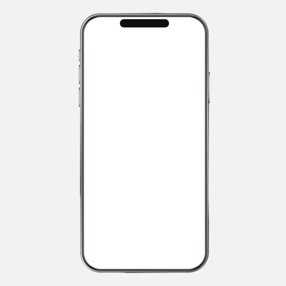 Mobile phone vector mockup. Blank smartphone isolated.