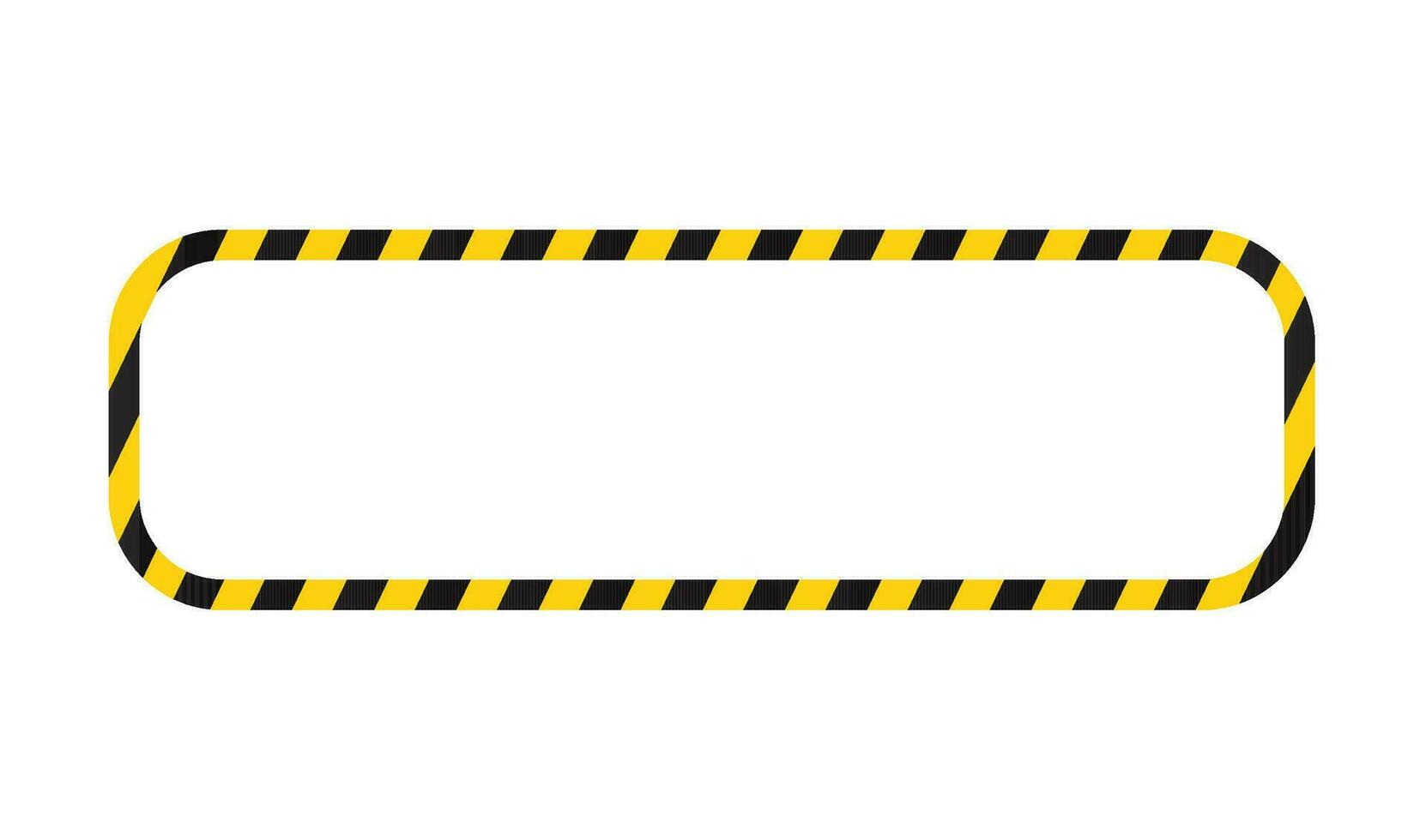 Rectangular frame with yellow black stripes. Hazard warning with symbols of attention and caution in industrial vector areas