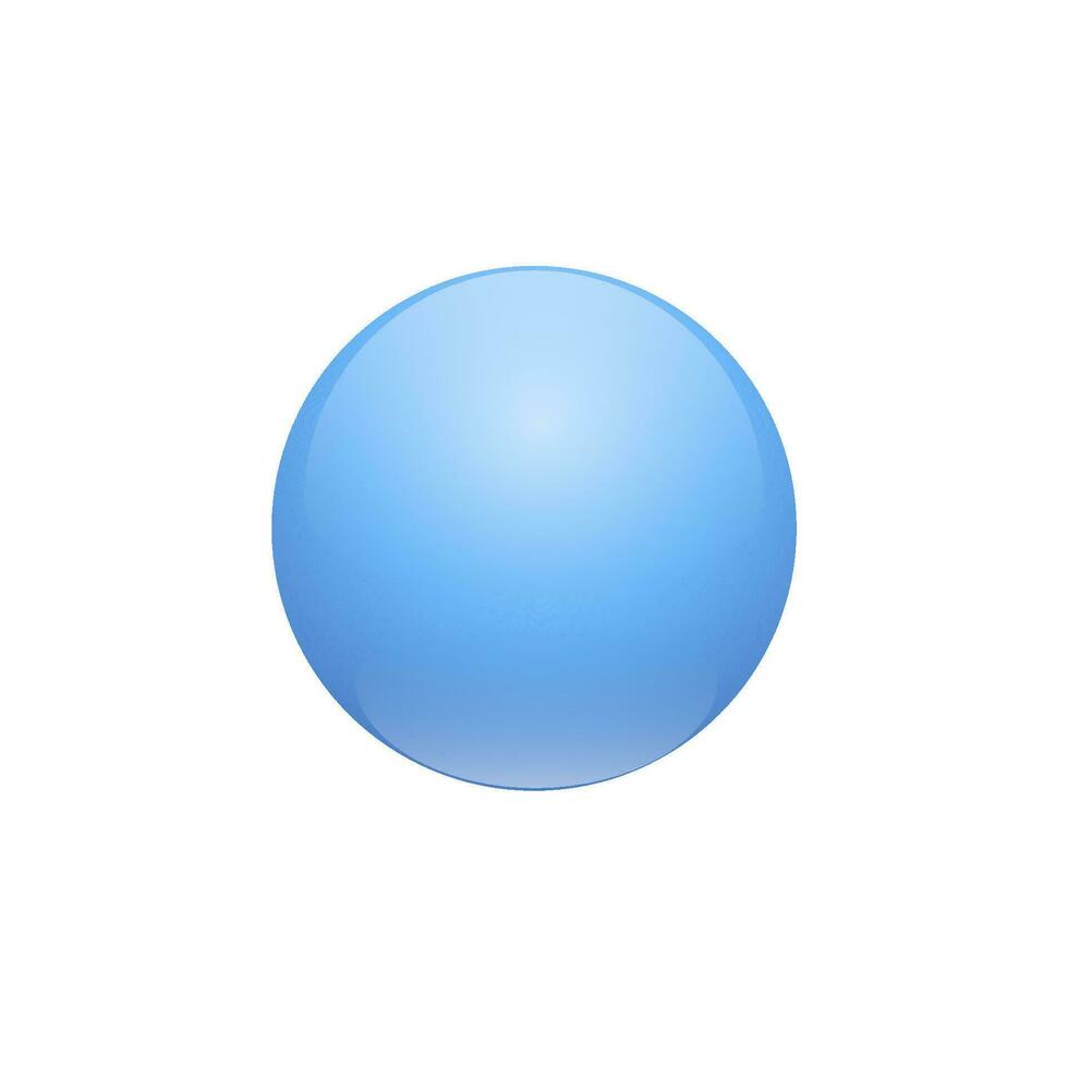 azul esfera en un blanco antecedentes. vector ilustración
