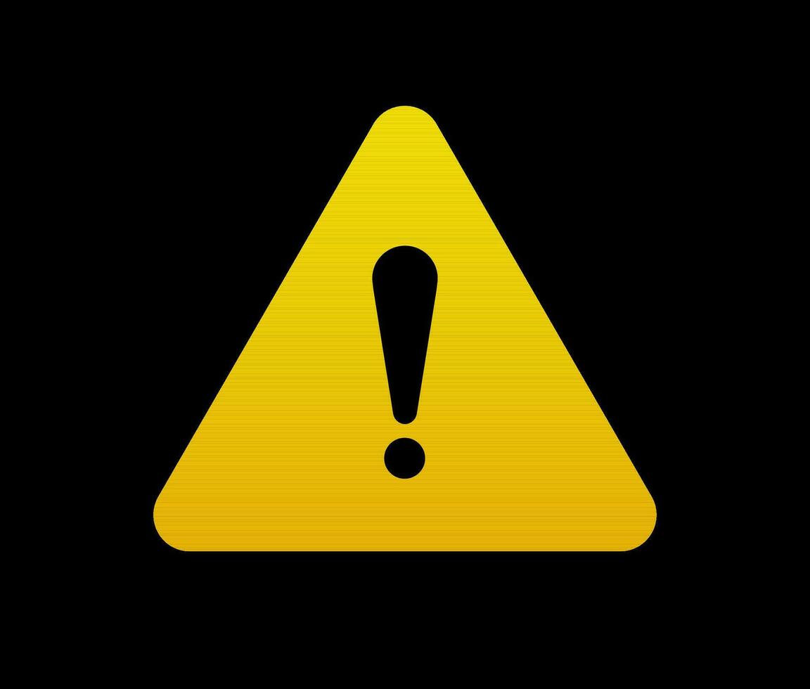 Exclamation point in yellow triangle. Hazard warning and web caution with utmost attention to vector situation and incident