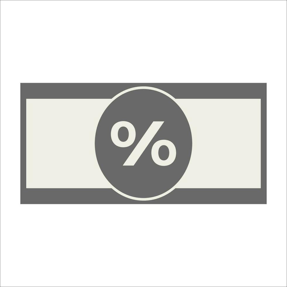 percent dollar deposit rate icon vector