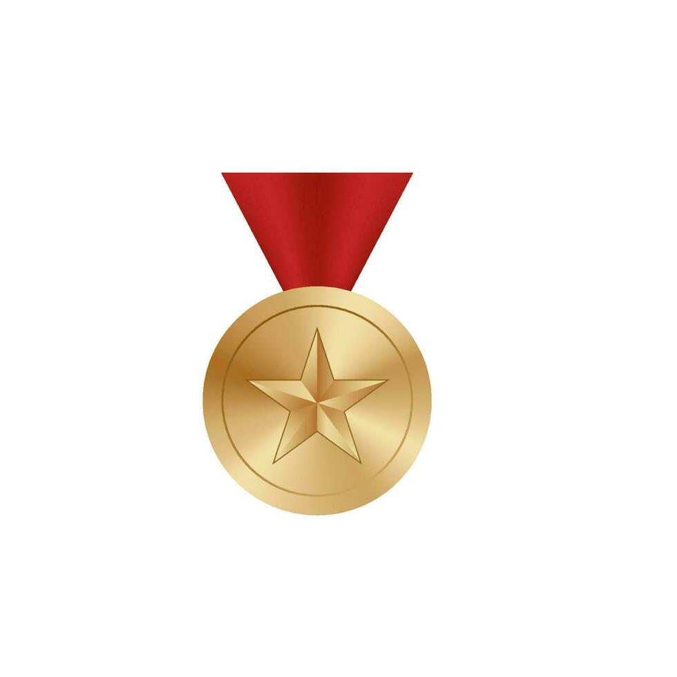 Star golden medal of honor vector war rewand