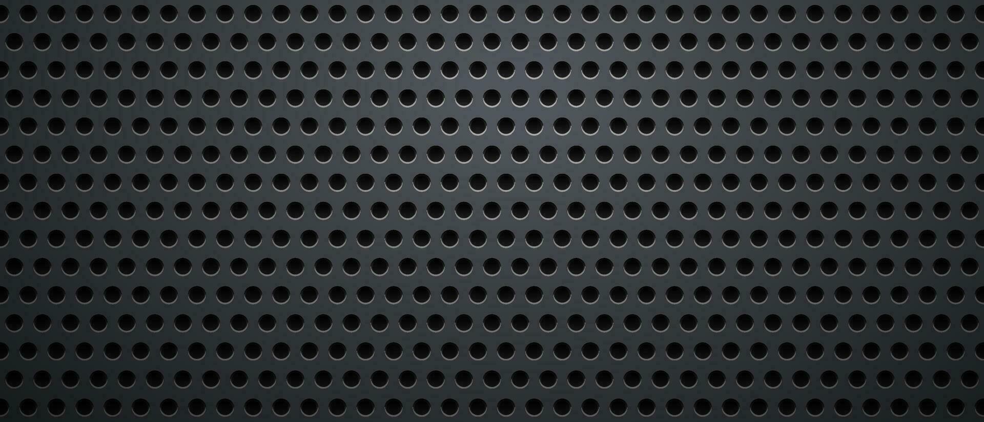 Dark background hole metal perforated vector illustration