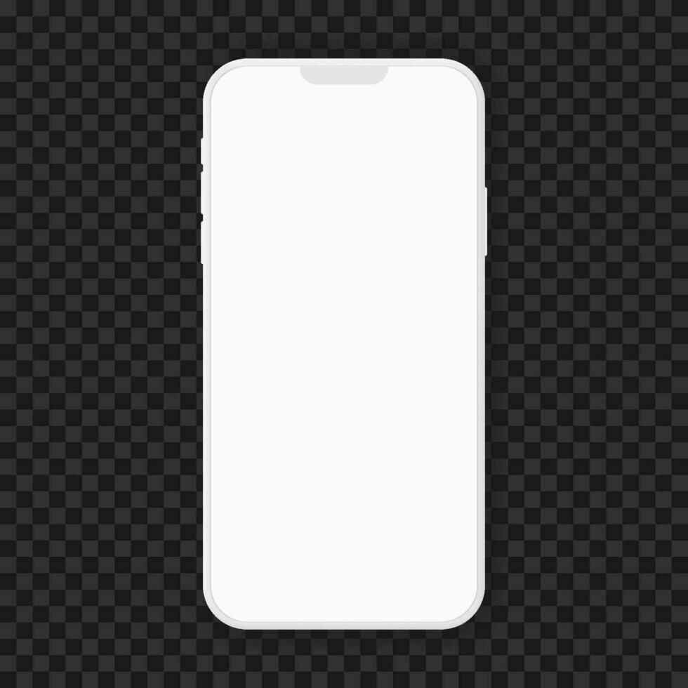 Mobile phone vector mockup. Blank smartphone isolated.