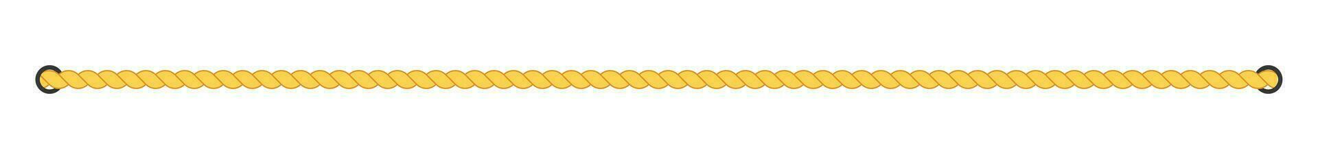 Rope strip. Strong cord ropes for fastening and tying with interlaced fiber pattern and durable vector textures