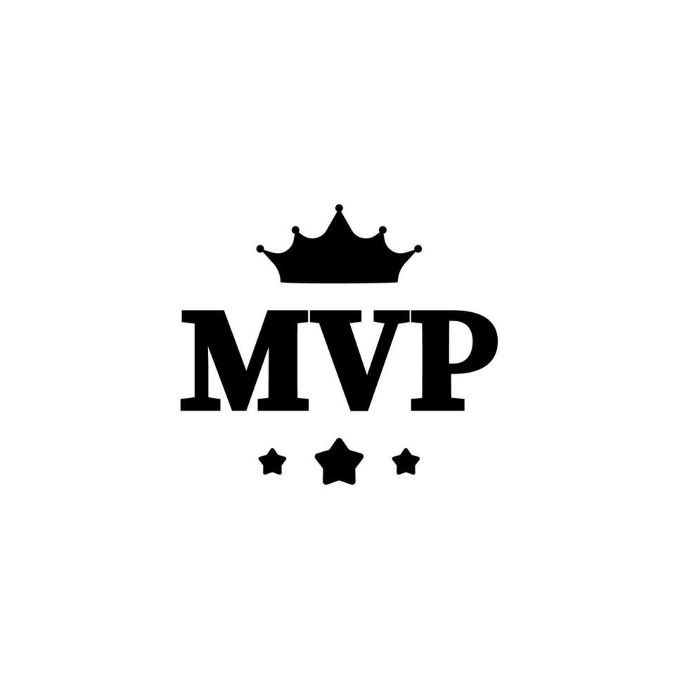 Mvp most valuable player medal reward badge vector