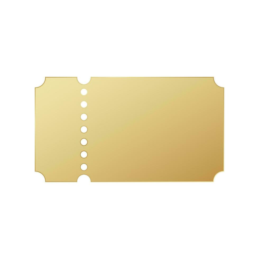 Gold coupon sticker. Gradient promotional voucher for business discount and retail for cutting and marketing vector offers