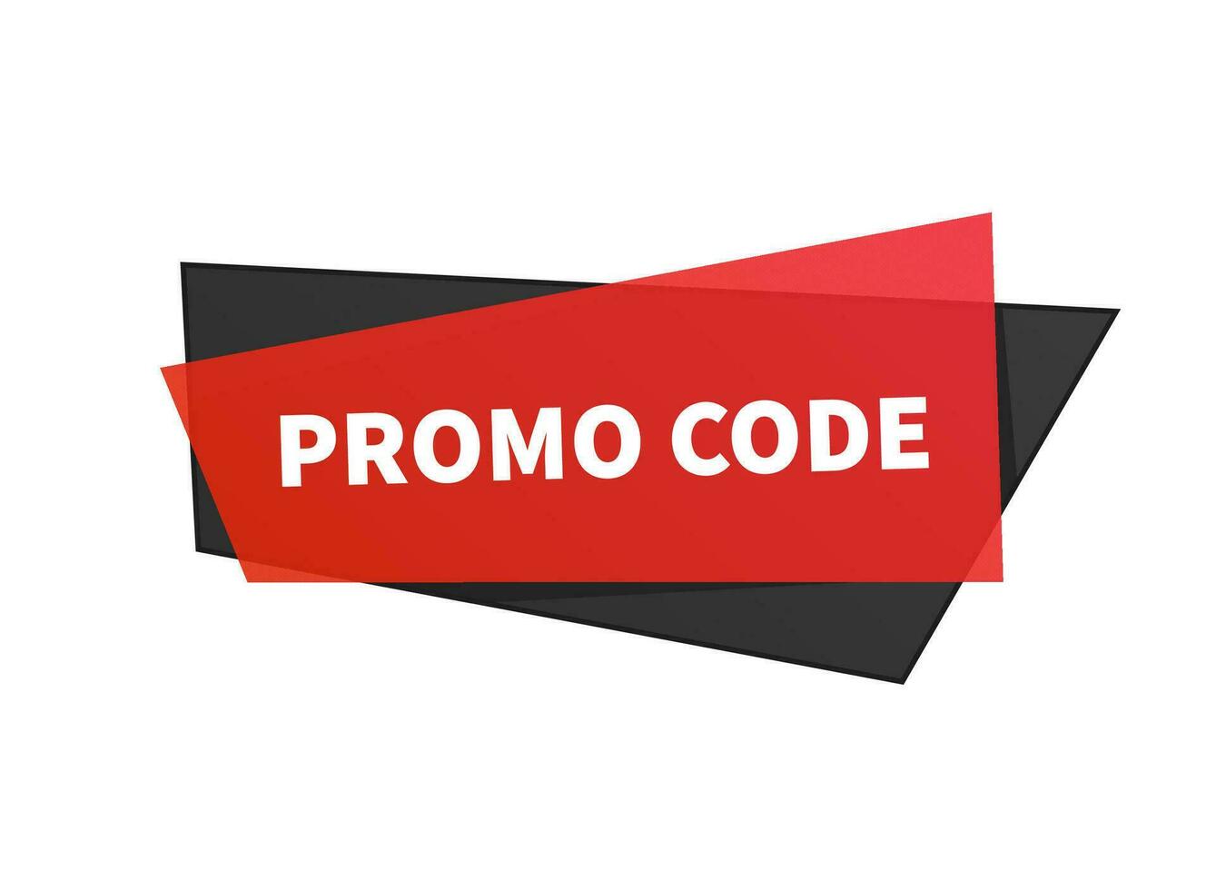Red geometric frame with promo code. Promotion coupon for business discount and retail for cutting and marketing vector offers