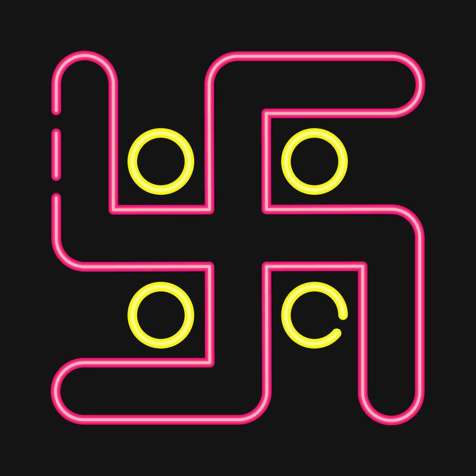 Icon swastika. Diwali celebration elements. Icons in neon style. Good for prints, posters, logo, decoration, infographics, etc. vector