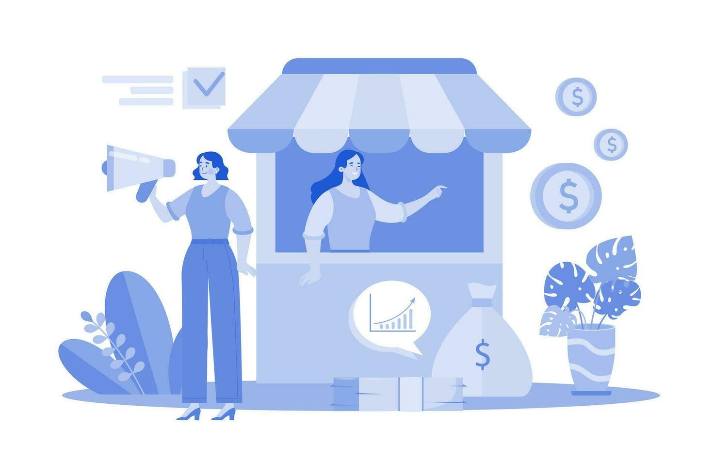 Business people working outdoors together vector