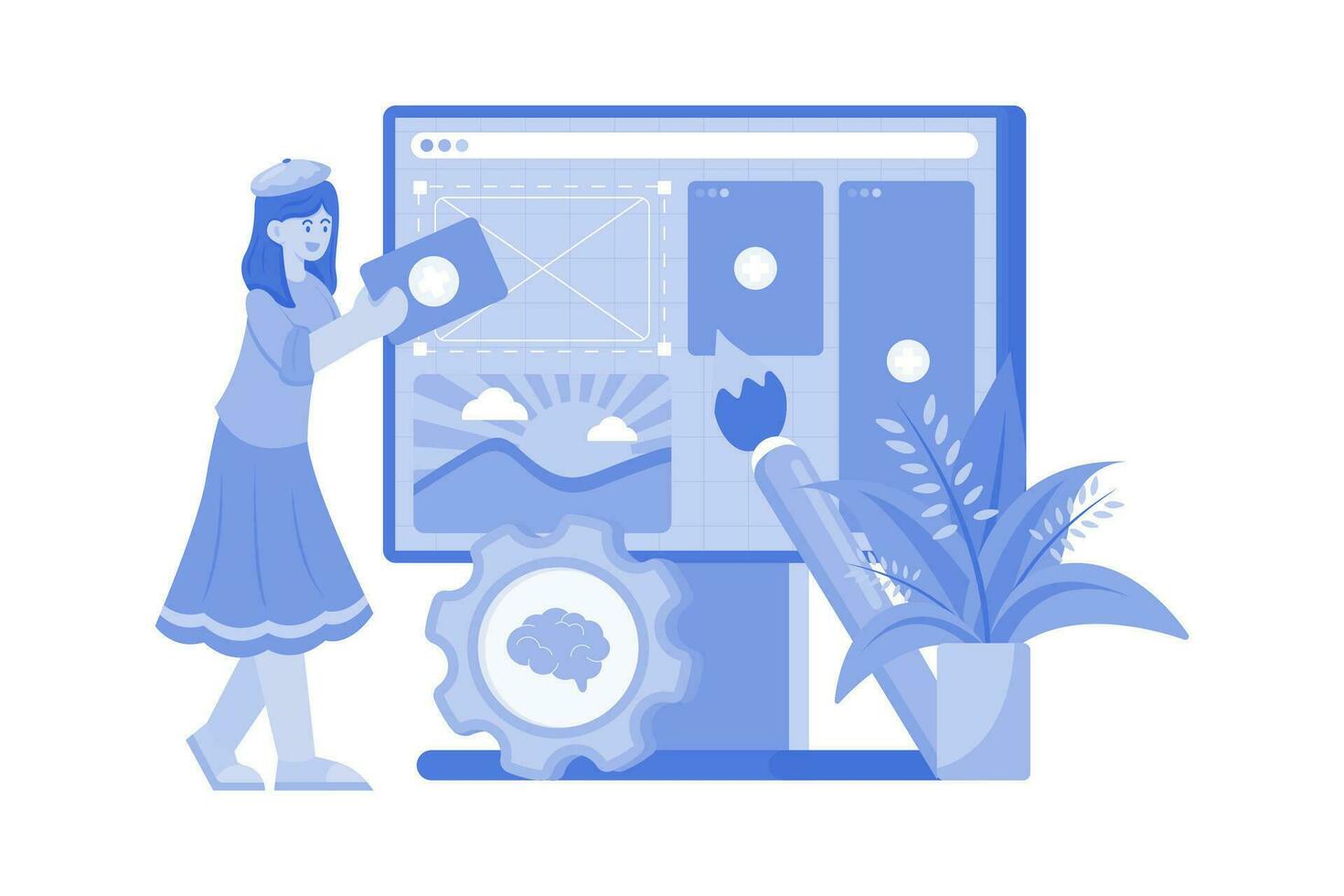 Ui Ux Designer Illustration Concept 32404997 Vector Art At Vecteezy Ui Ux Designer Illustration Concept 32404997 Vector Art At Vecteezy