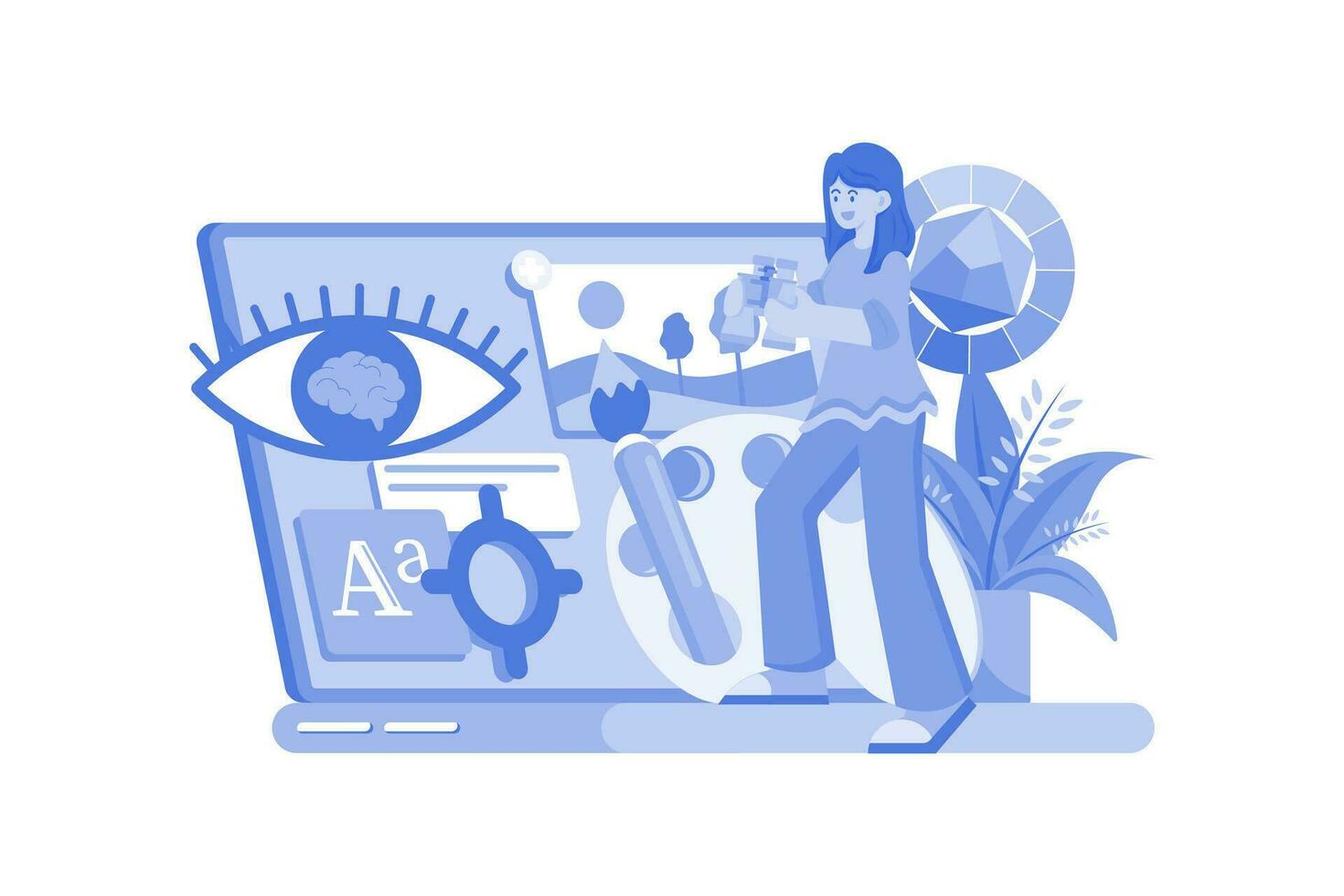 Visual Designer Illustration concept vector