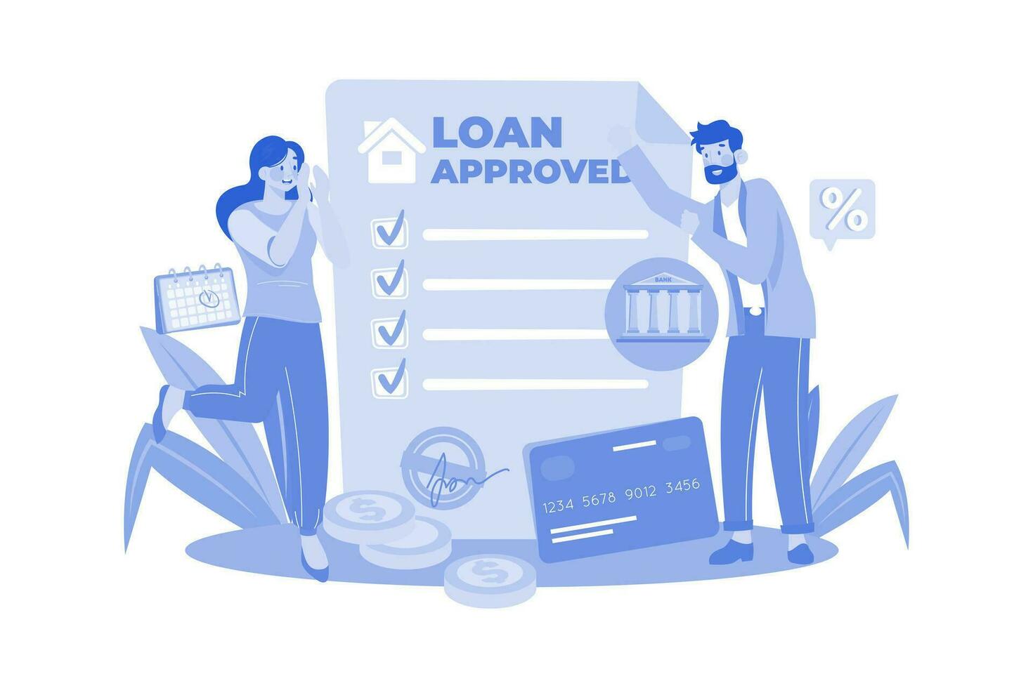 Home Loan Approved vector