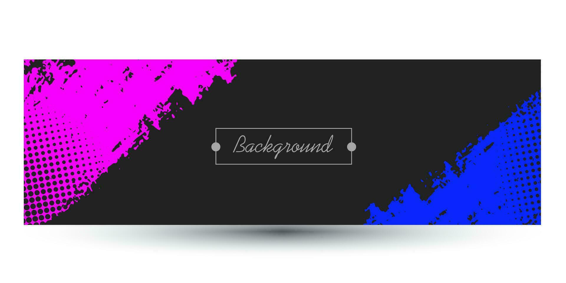 abstract background with brushstroke and halftone style in black background. vector