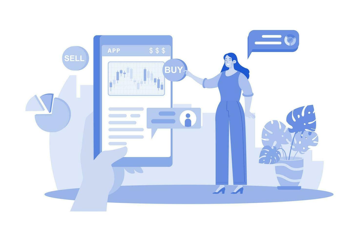 Bear Market Illustration concept. A flat illustration isolated on white background vector