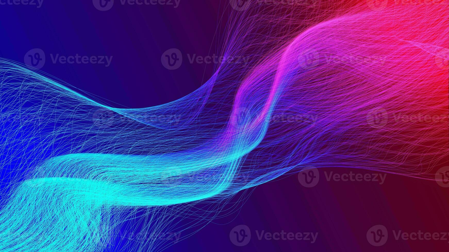 Abstract background of blue and red line waves. photo