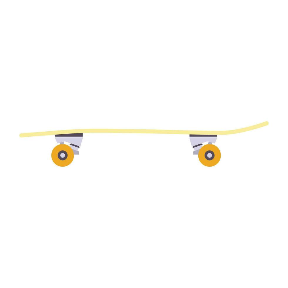Skateboard Flat Illustration. Clean Icon Design Element on Isolated White Background vector