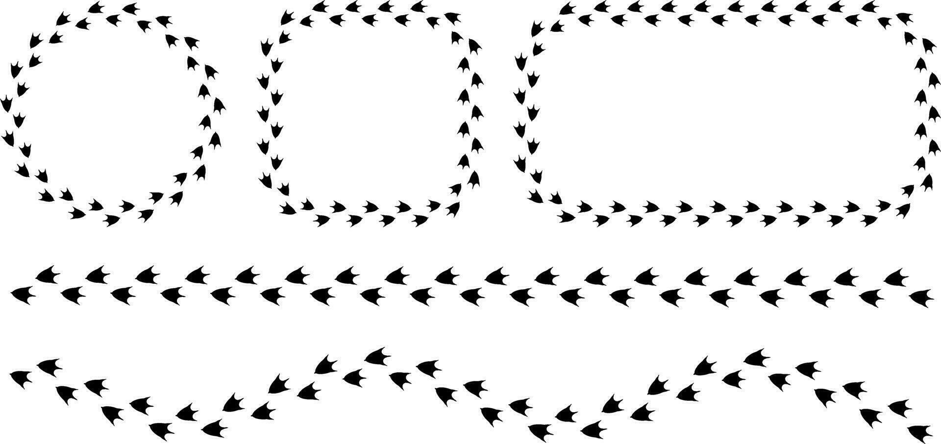 duck footprint frame set with copy space vector