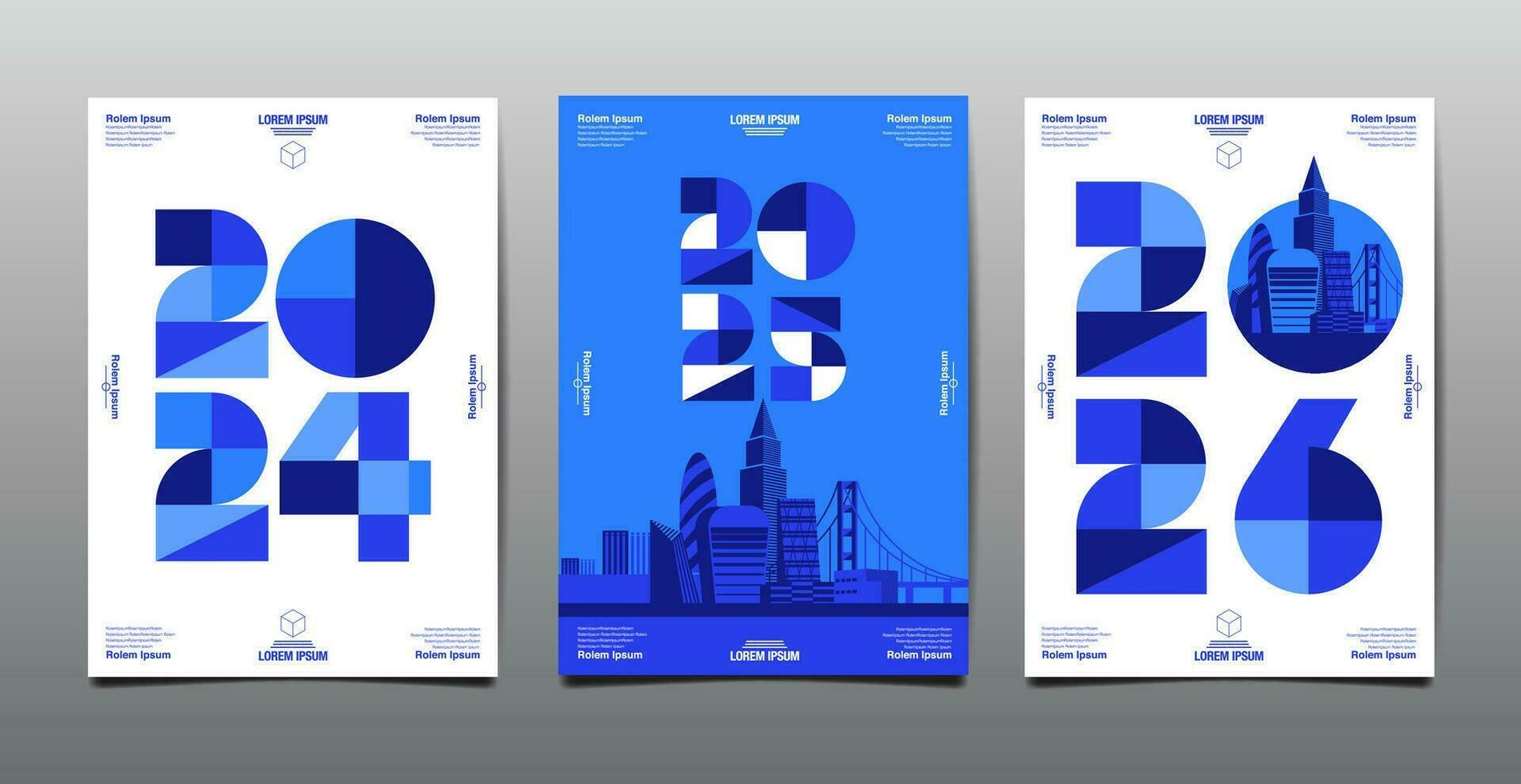 Annual Report, template layout design 2024, 2025, 2026 typography