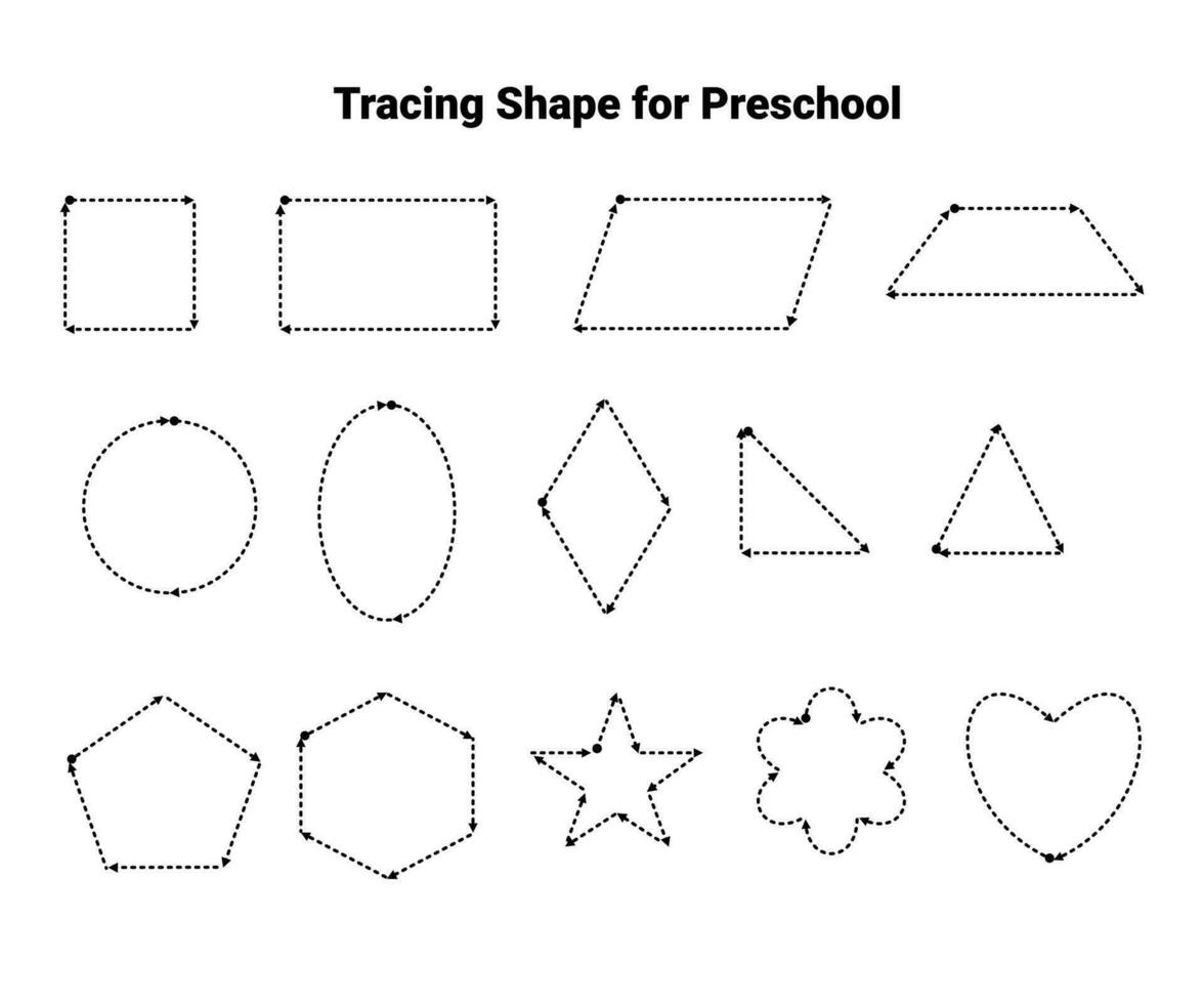 Tracing line for preschool or kindergarten. Practice writing skill vector