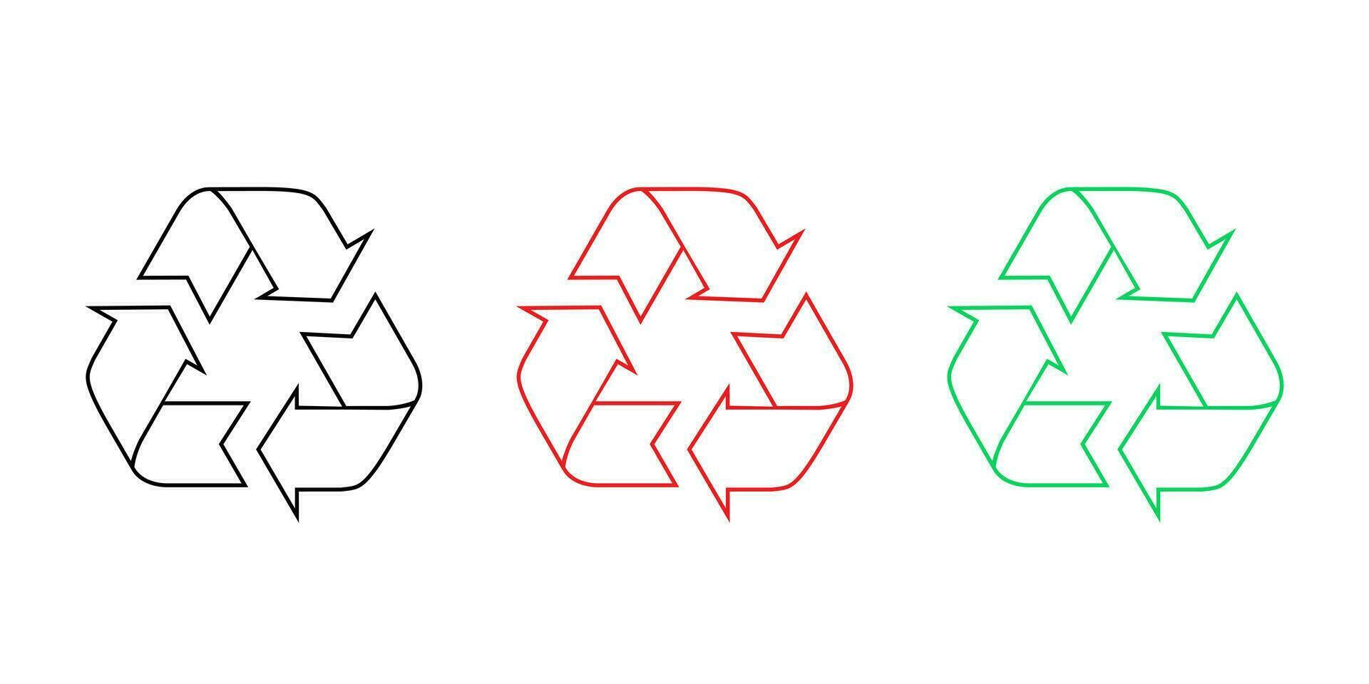 Recycling, reuse, recycle icon vector in line style
