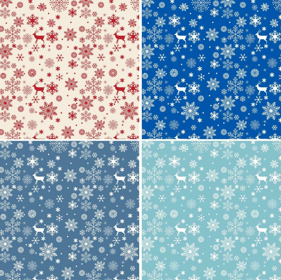 Christmas Snowflake Winter Holidays Pattern Background vector