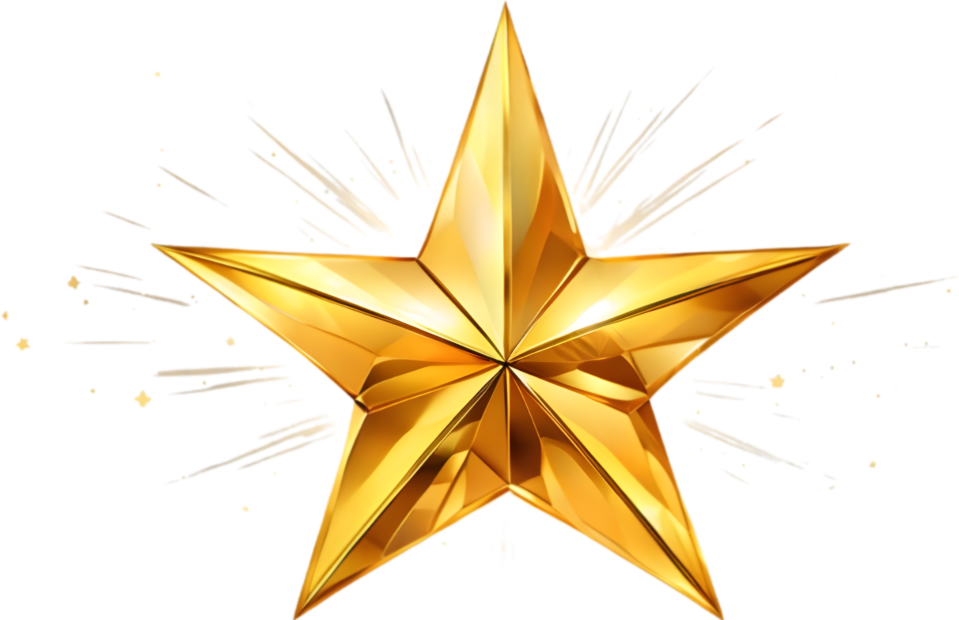 Gold Star, Shining Bright, Stellar Achievement ai generative 32405559 PNG 