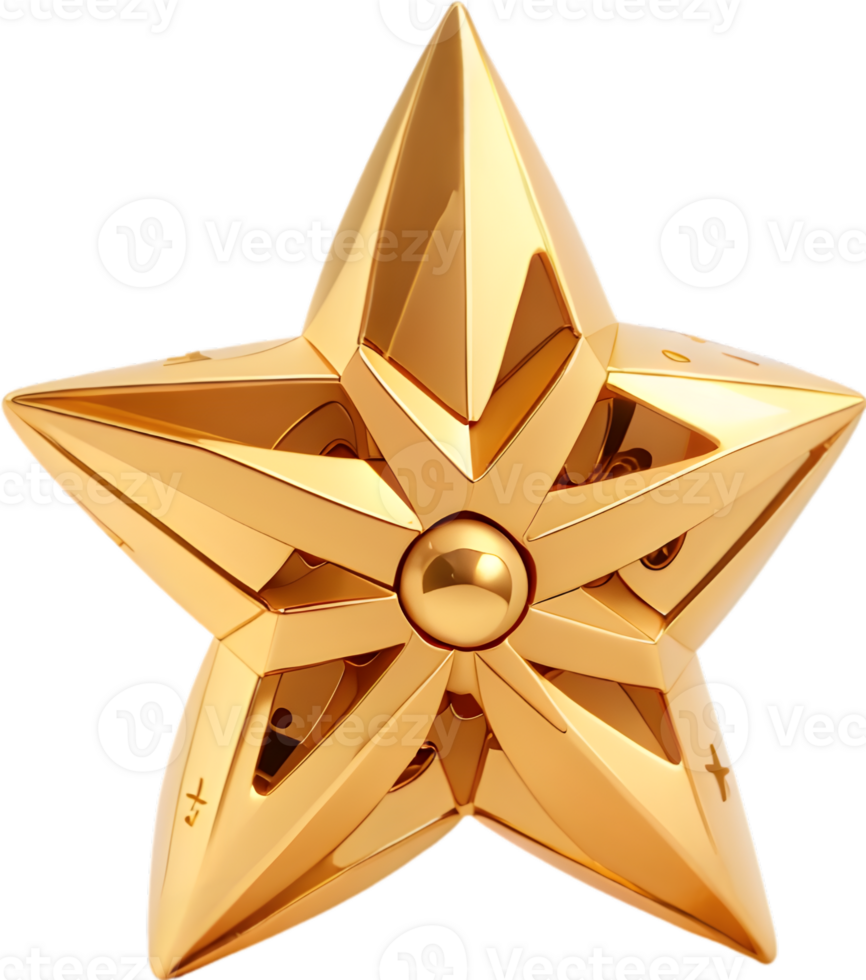 Gold Star, Shining Bright, Stellar Achievement ai generative png