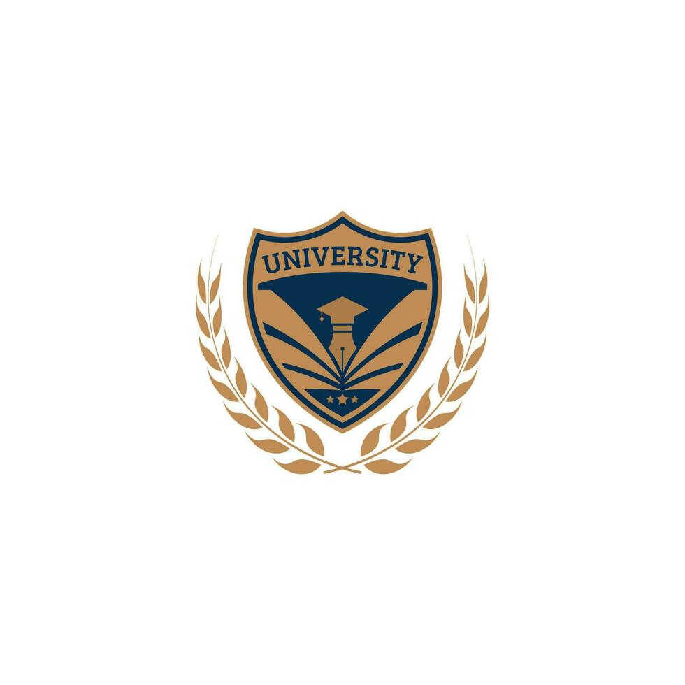 University education logo design vector template
