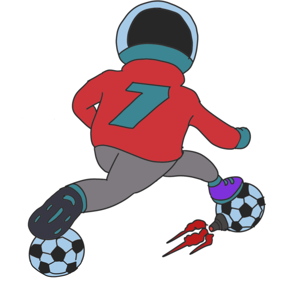 illustration cartoon style of boy with astronaut fly riding ball with jet engine png