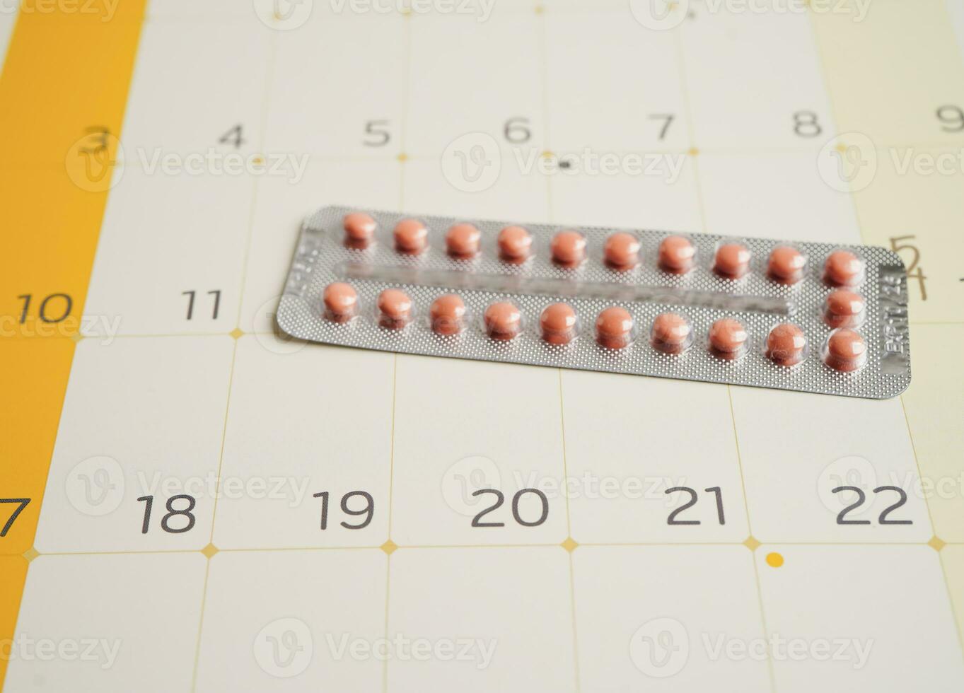 Birth control pills for female of ovulation day, fetus, maternity, childbirth, birth control. photo
