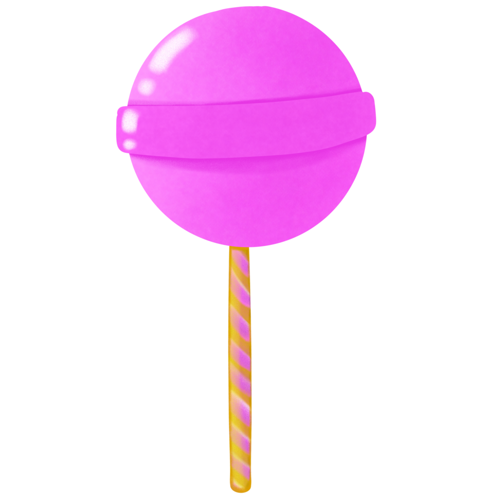 een lolly met een roze top en geel strepen png