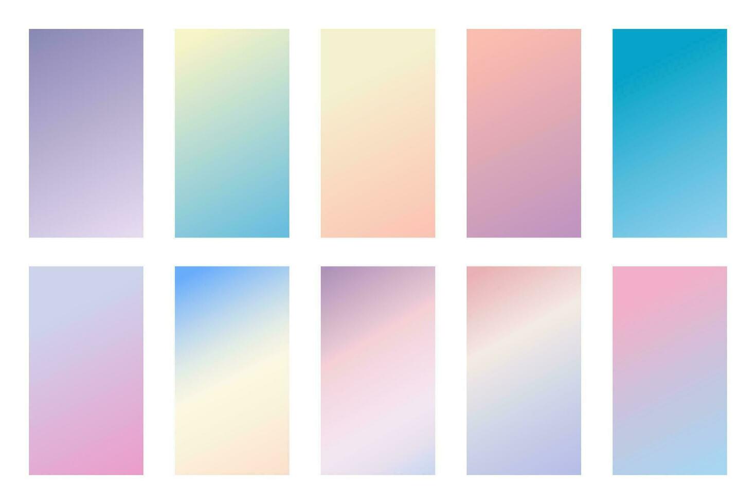 Pastel gradient backgrounds. Winter light blue and purple sky. Abstract soft vector designs.