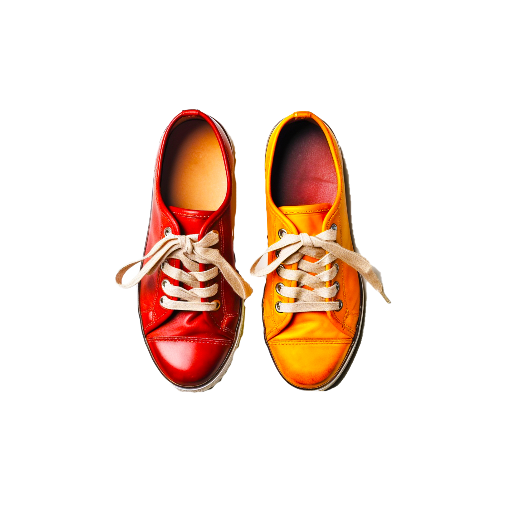 Red and orange lovers shoes AI Generated free png 32406028 PNG