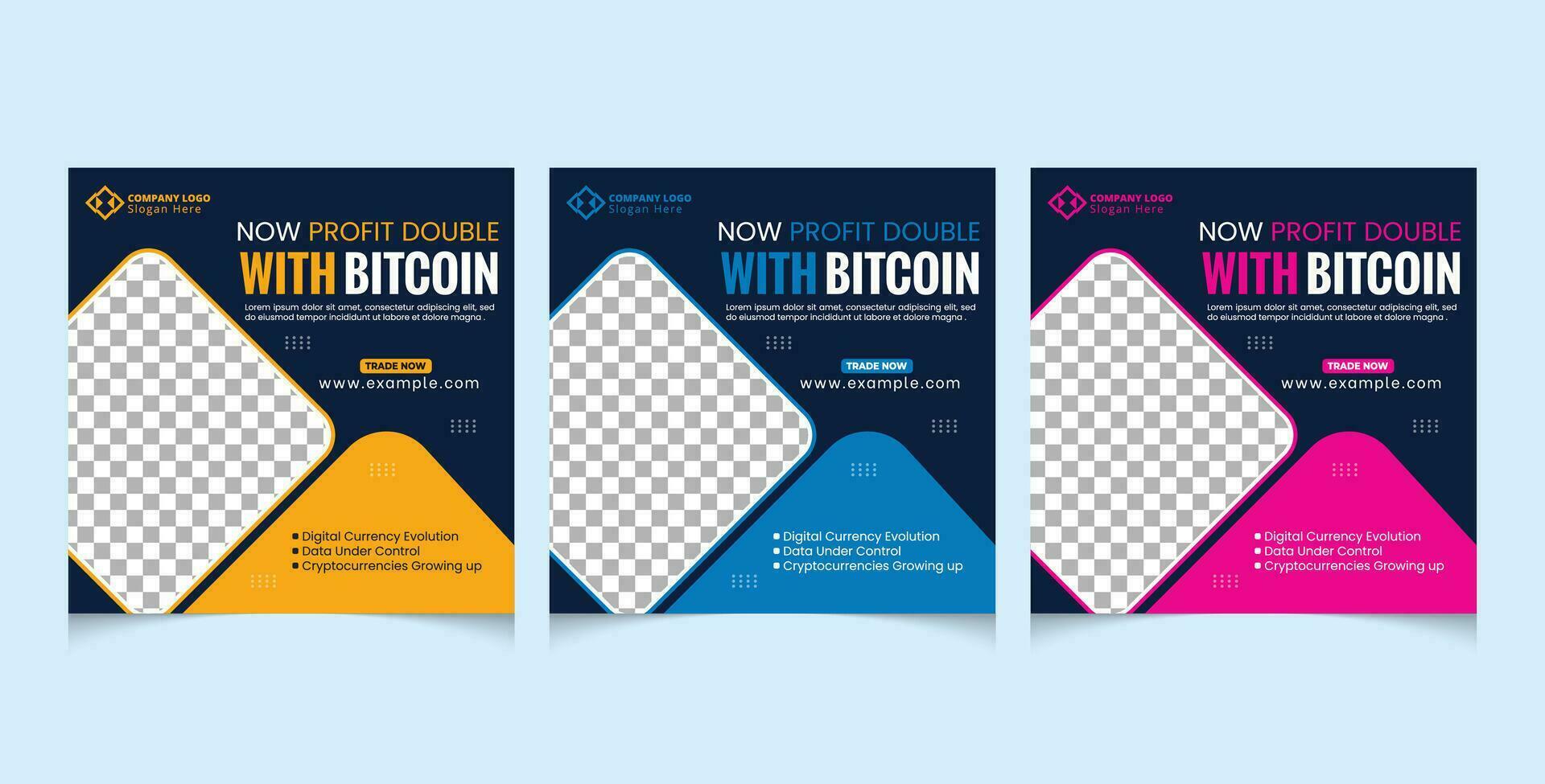 criptomoneda diseño modelo para social medios de comunicación enviar vector