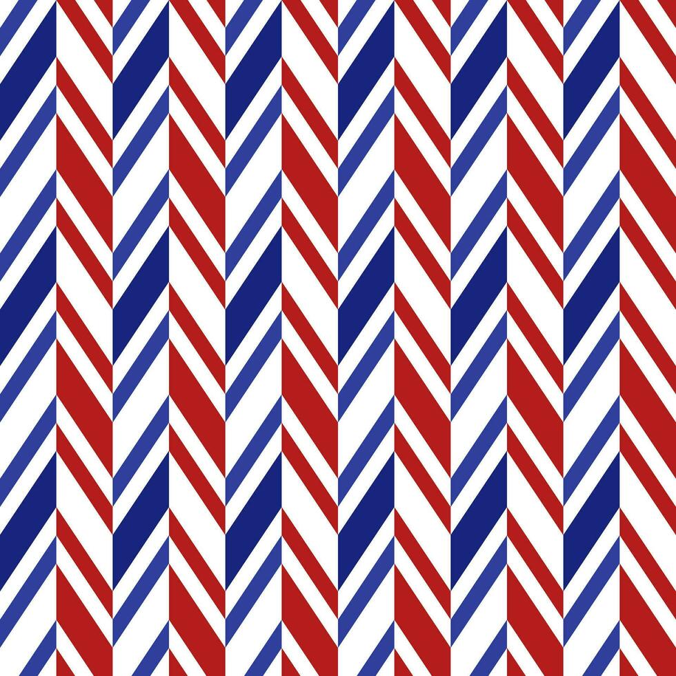 4th of July shade herringbone pattern. Herringbone vector pattern. Seamless geometric pattern for clothing, wrapping paper, backdrop, background, gift card.