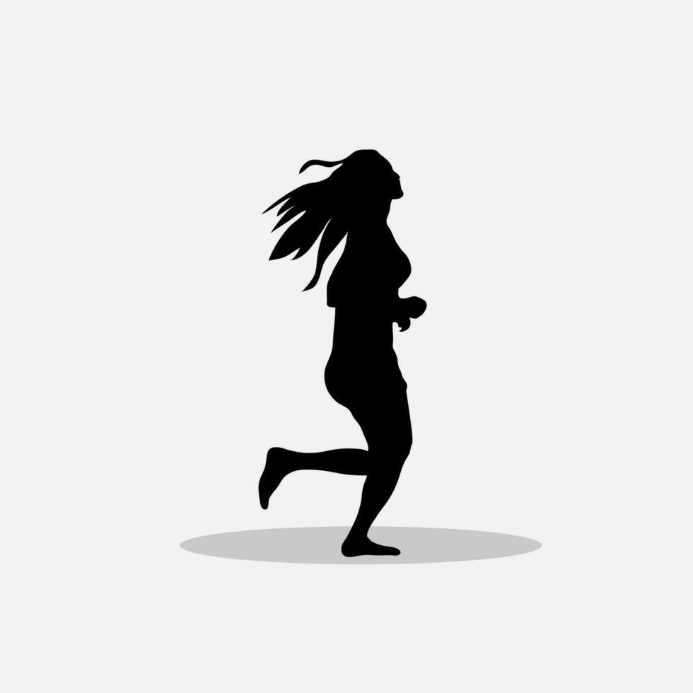Women running vector
