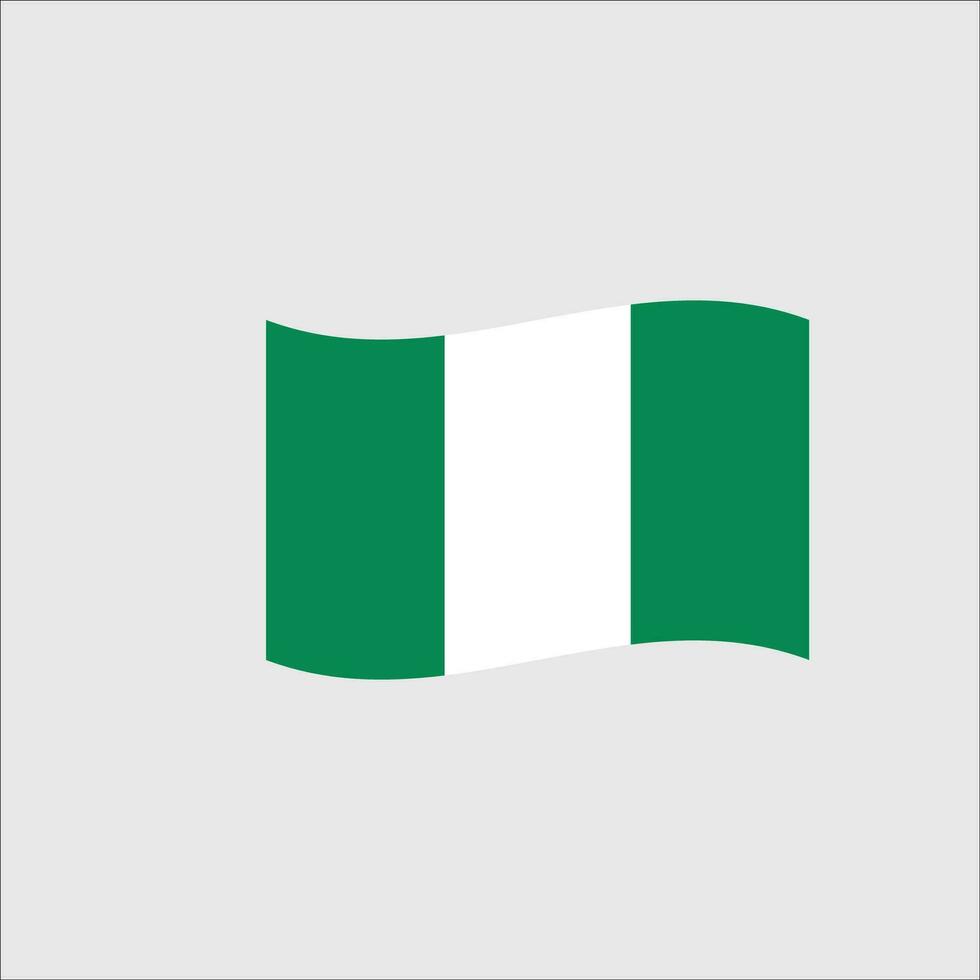 icono de la bandera de nigeria vector