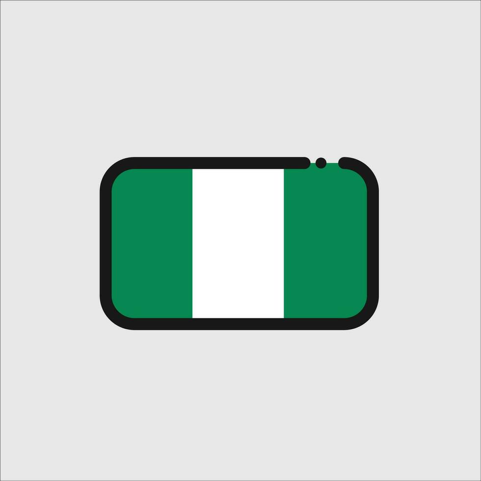 icono de la bandera de nigeria vector