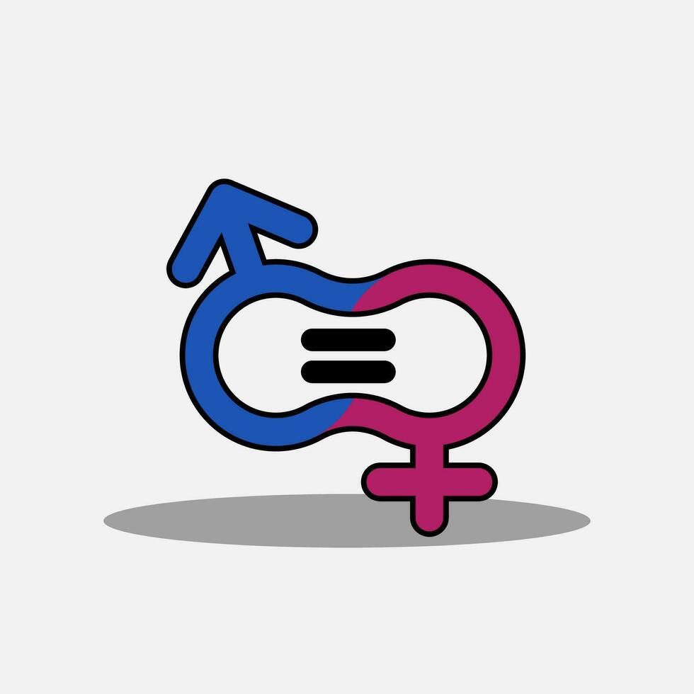 Gender equality symbol vector