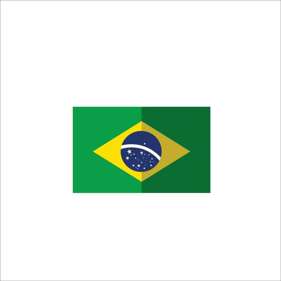 icono de la bandera de brasil vector