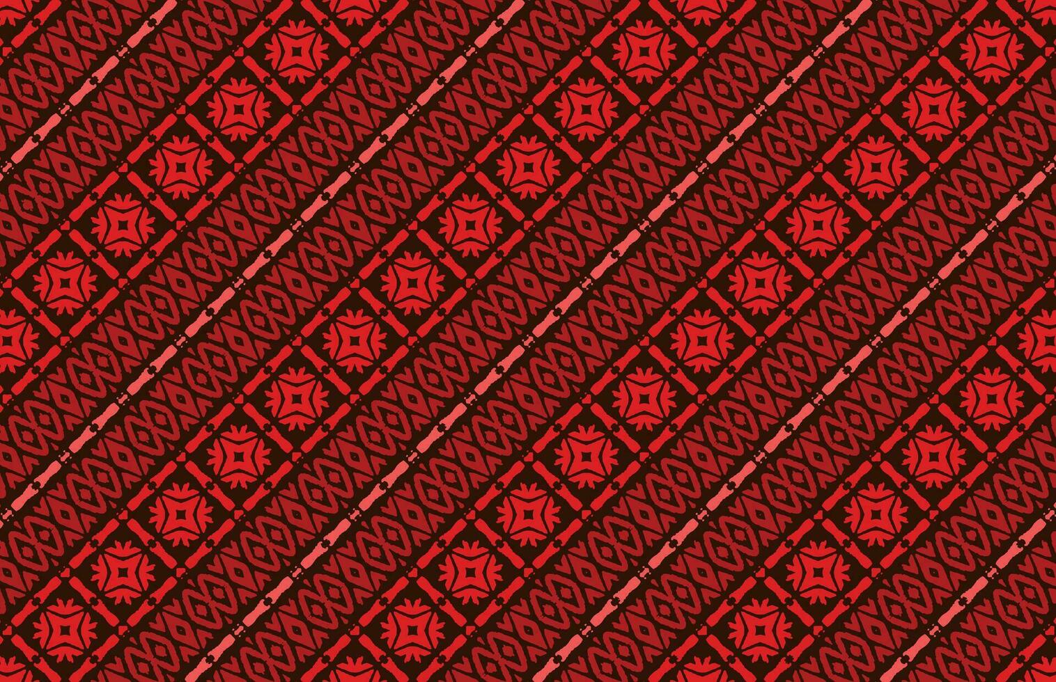 Seamless vintage decorative red fabric pattern vector