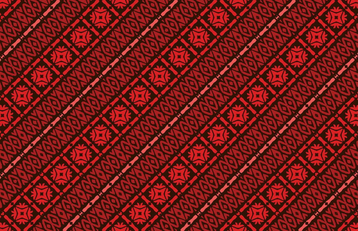 Seamless vintage decorative red fabric pattern vector