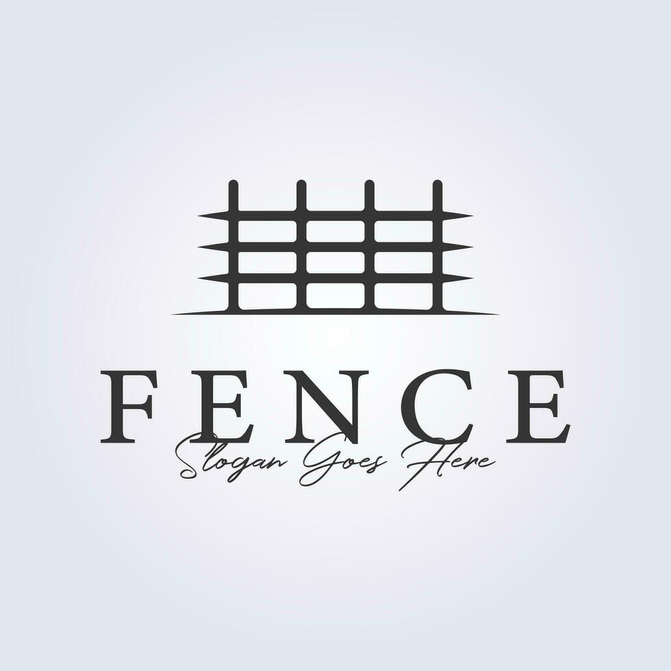 isolated fence logo vector illustration design, minimal fence icon symbol template design
