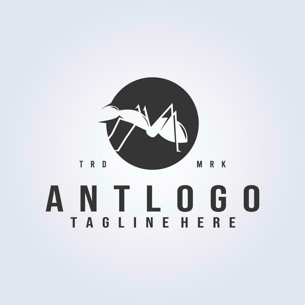 ant logo, wild animal symbol pins icon vector illustration design