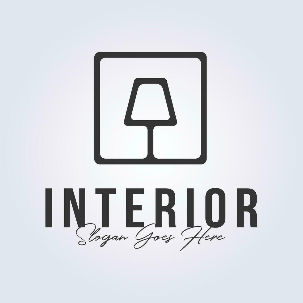 aislado interior lámpara logo, mueble icono símbolo vector ilustración diseño