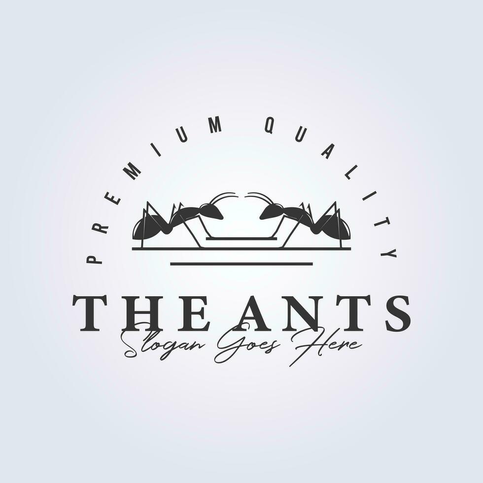 the ants logo, couple ant icon symbol vector illustration design