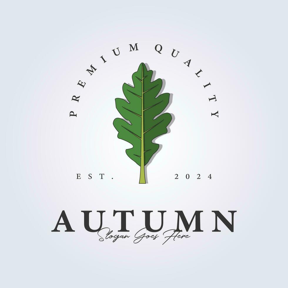 oak leaf of autumn fall symbol logo vector illustration template icon design