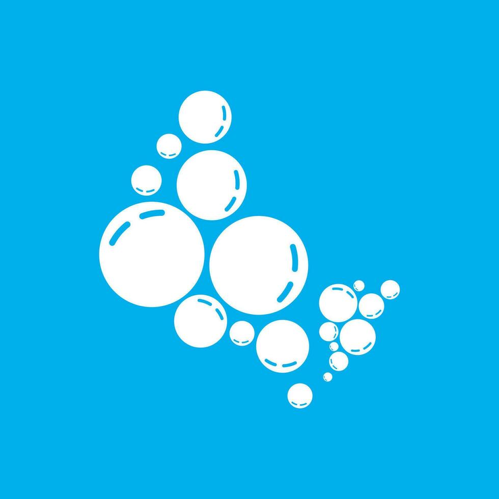 Water bubble icon design template isolated vector image