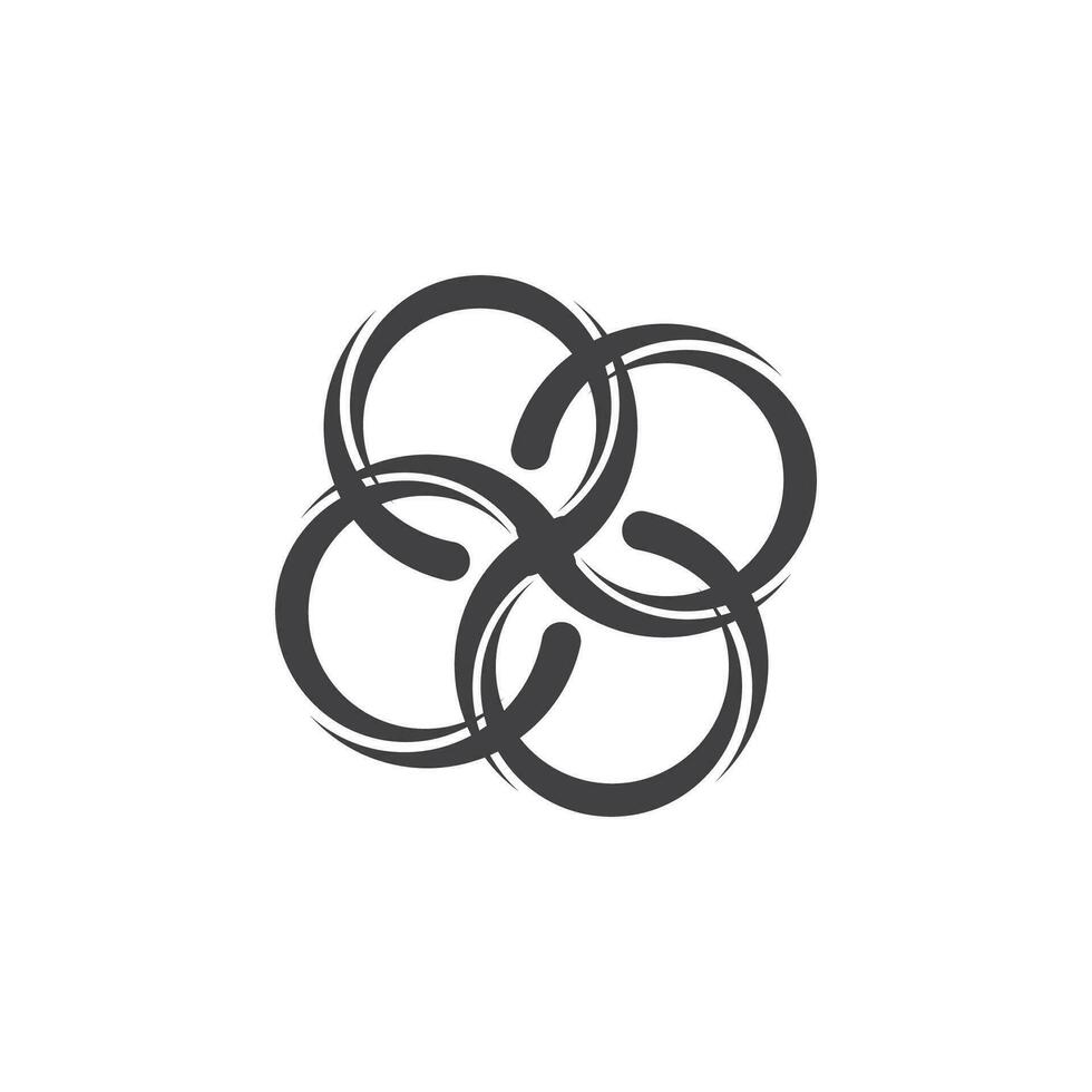 Circle Ring swirl Abstract Logo Vector